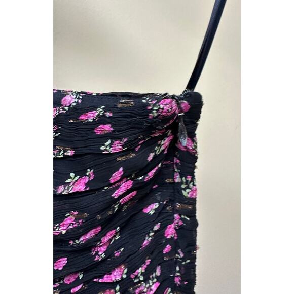 Shoshanna Black and Pink One-Shoulder Maxi Dress - Picture 7 of 13